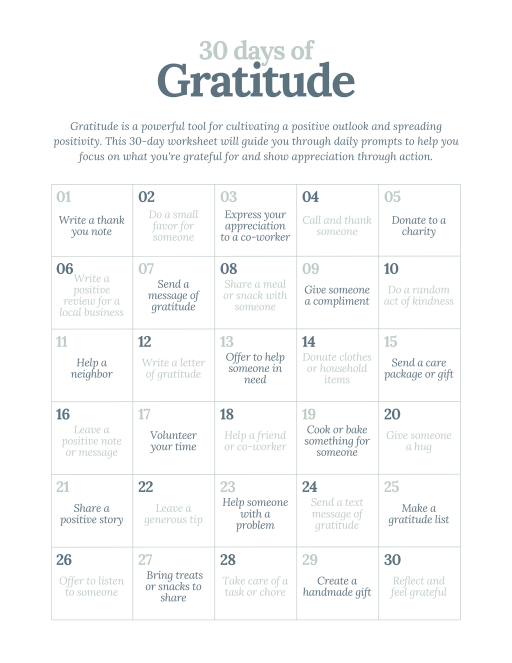 Gratitude Worksheets Bundle | 19 Tools to Cultivate Appreciation, Joy & Positive Thinking