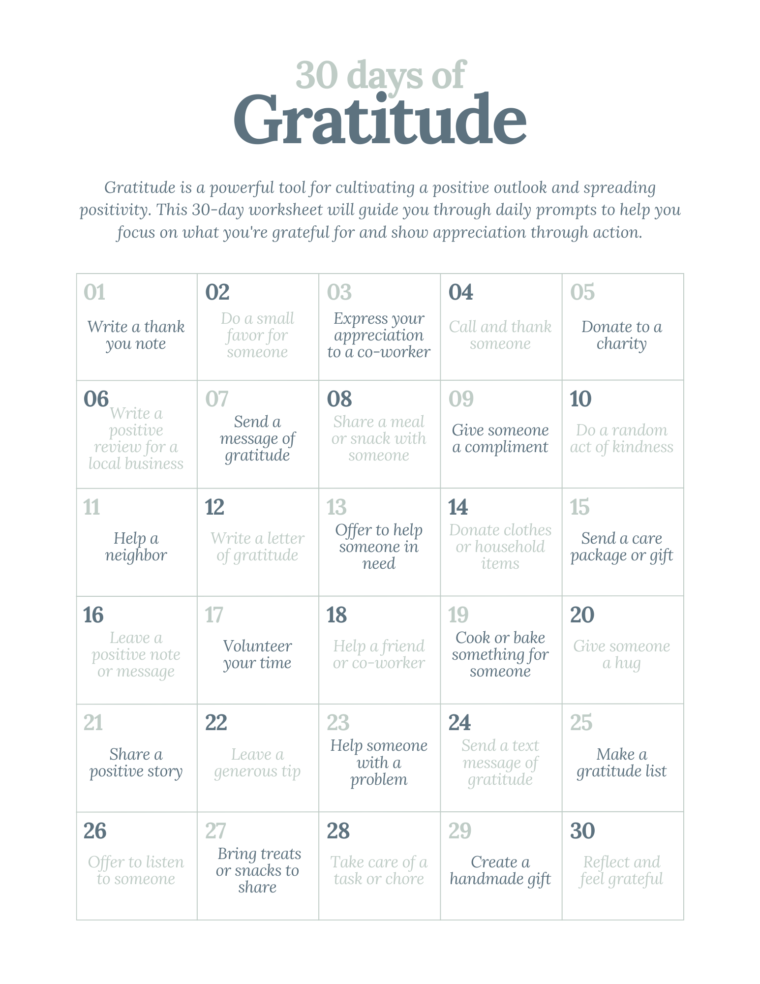 Gratitude Worksheets Bundle | 19 Tools to Cultivate Appreciation, Joy & Positive Thinking
