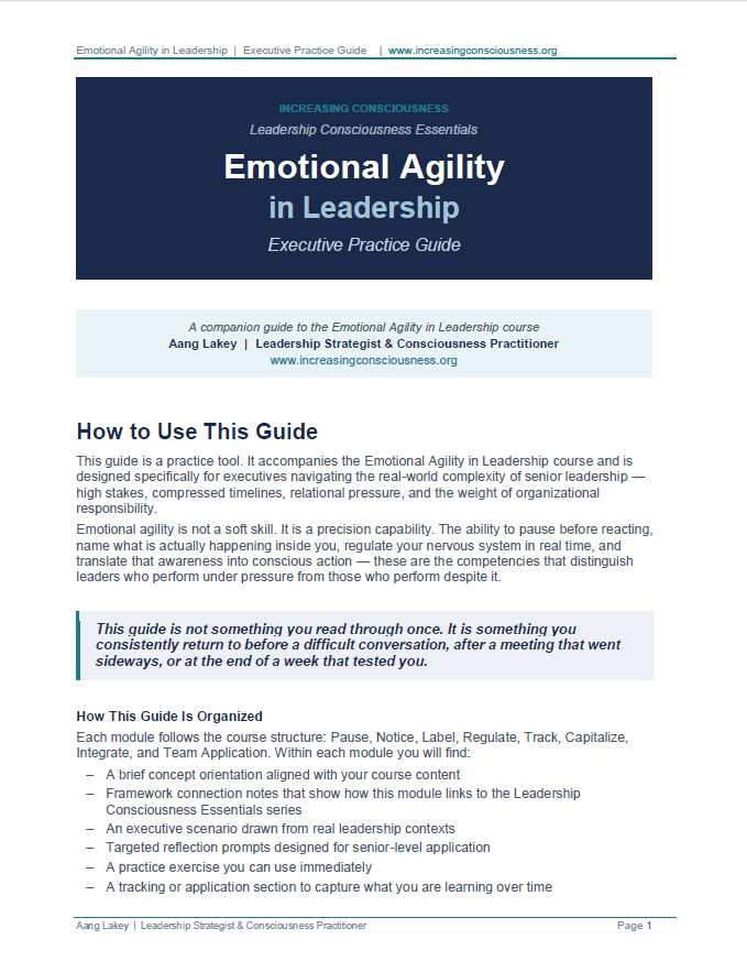 Emotional Agility in Leadership | Executive Practice Guide
