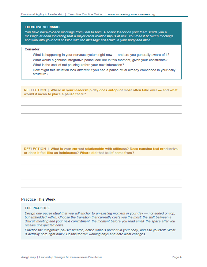 Emotional Agility in Leadership | Executive Practice Guide